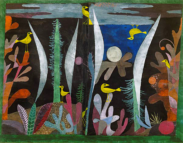 Paul Klee. Paisaje con pájaros amarillos, 1923-32, Suiza, Colección privada.