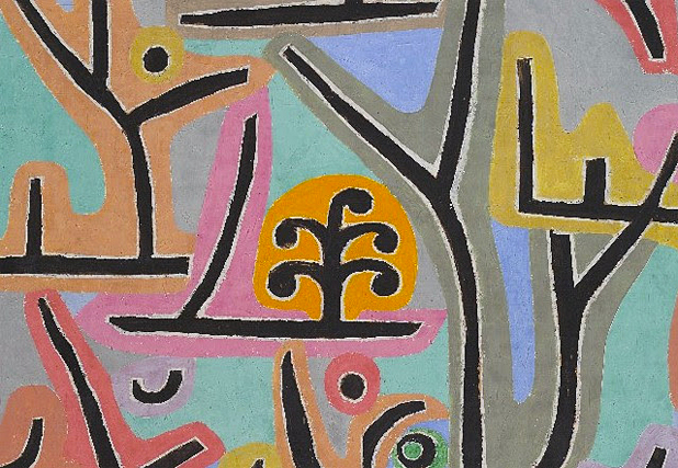 Paul Klee. Parque cerca de Lu (cerna), 1938, Berna, Kunstmuseum.