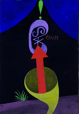 Solution "ee". de la edición del nacimiento, 1924, Paul Klee, Colección privada.