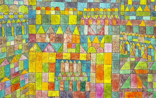 Paul Klee. Le quartier du Temple de Pert, 1928, Hanovre, Musée Sprengel.