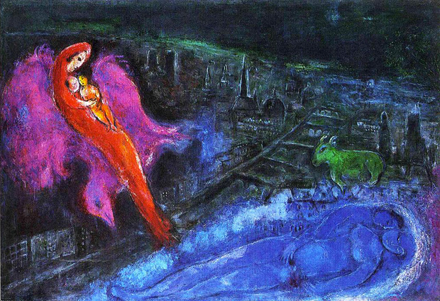Marc Chagall, Los puentes del Sena, 1953, Hamburgo, Hamburger Kunstalle.