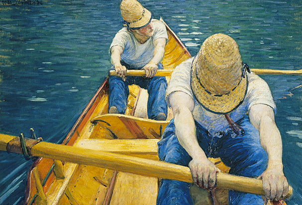 Remeros en el Yerres, 1877, Gustave Caillebotte