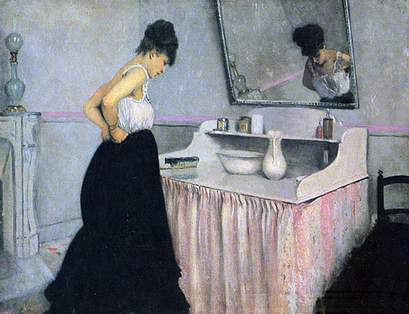 Femme à sa toilette, vers 1873, Gustave Caillebotte