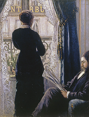 Interior, Mujer en la ventana, 1880, Gustave Caillebotte