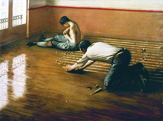 Los acuchilladores de parquet, 1876, Gustave Caillebotte