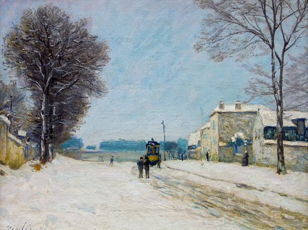 Alfred Sisley, En hiver effet de neige, 1876, Lille, Palais des Beaux-Arts