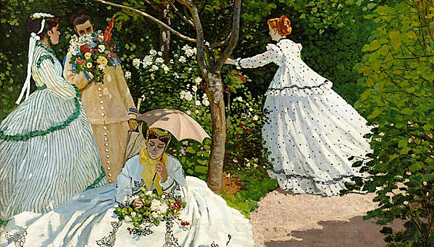 Mujeres en el jardín, detalle, 1866-1867, Claude Monet