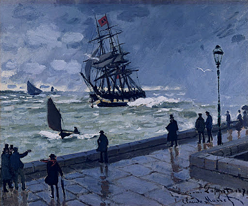 Le port du Havre par mauvais temps, vers 1867, Claude Monet