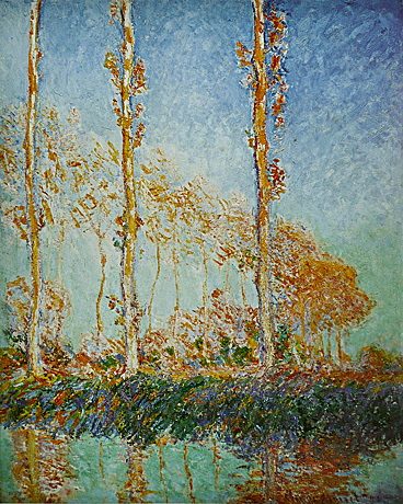 Les Peupliers, trois arbres roses, automne, 1891, Claude Monet