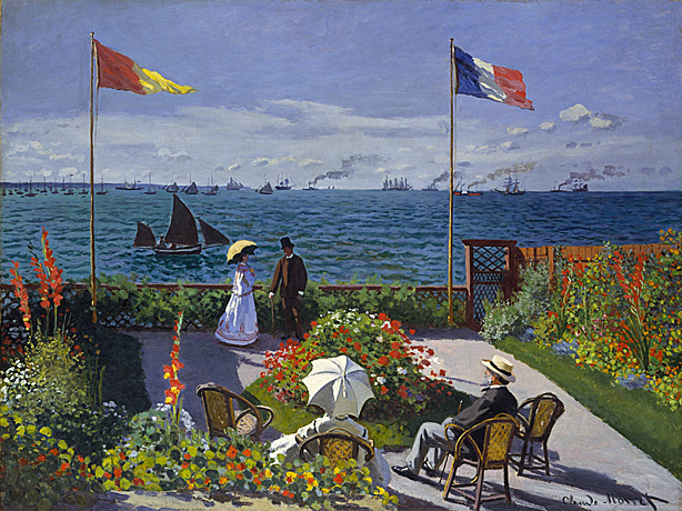 Terraza en Sainte-Adresse, 1866-1867, Claude Monet