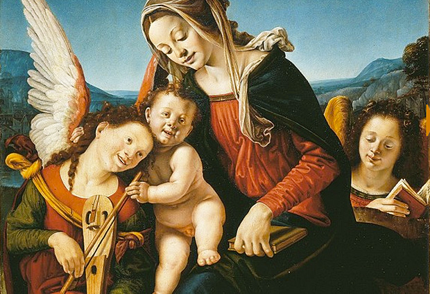 La Vierge à l’Enfant avec deux anges, 1505-1507, Piero di Cosimo