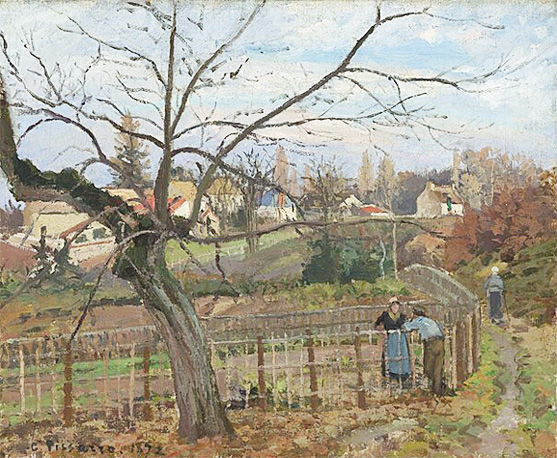 La Clôture, 1872, Camille Pissarro