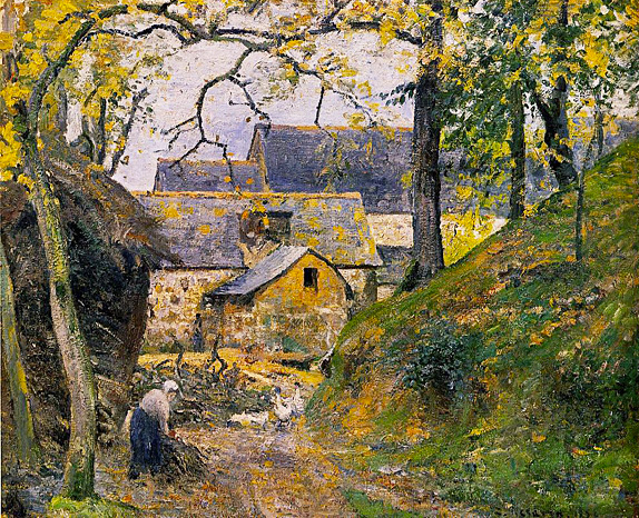 Granja en Montfoucault, 1874, Camille Pissarro