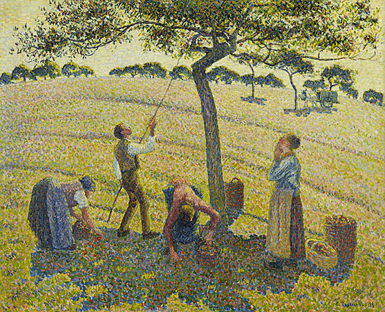 Cosecha de manzanas en Éragny, 1888, Camille Pisarro, Dallas, Museum of Art