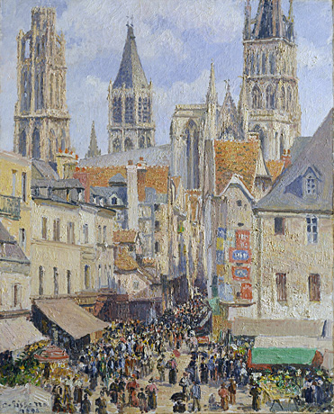 Rue de l'Épicerie en Rouen, 1898, Camille Pissarro, Nueva York, Metropolitan Museum