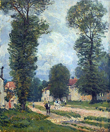 Alfred Sisley, La carretera de Versailles, 1875