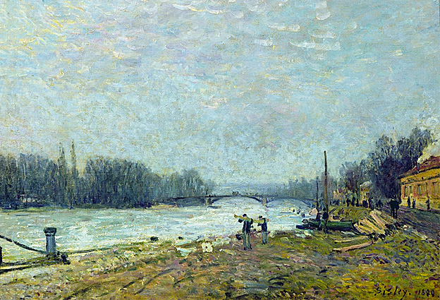 Alfred Sisley, La Seine après le dégel par le Pont de Suresnes, 1880, Collection privée