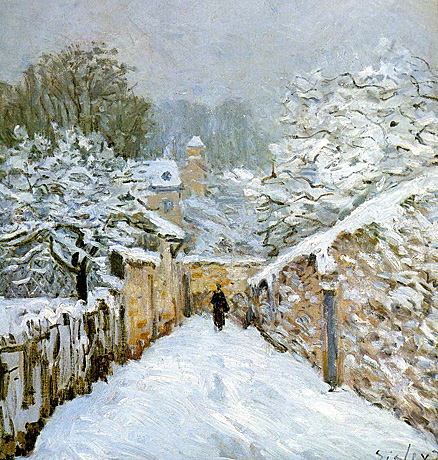 Alfred Sisley, Nieve en Louveciennes, 1878