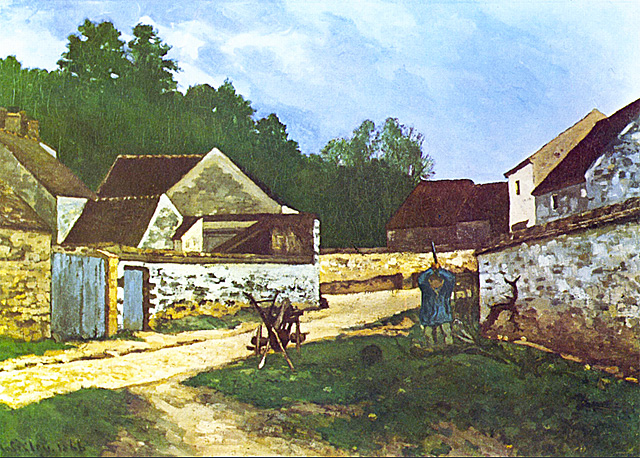 Calle de pueblo en Marlotte, 1866, Museo Albright-Knox