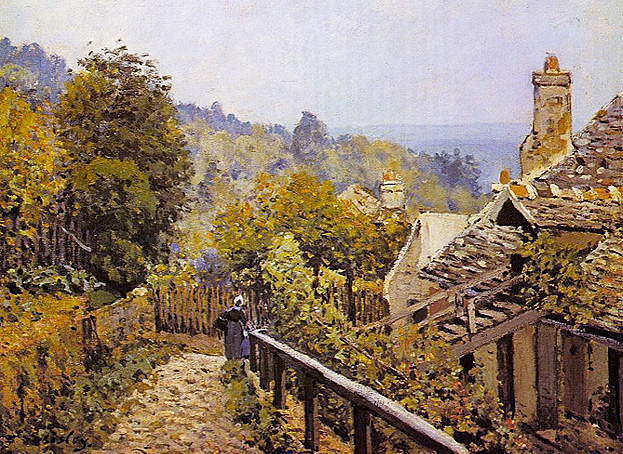 Alfred Sisley, Cuesta en Louveciennes, 1873