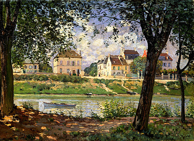 Villeneuve-la-Garenne, 1872, Alfred Sisley, San Petersburgo, Museo del Hermitage