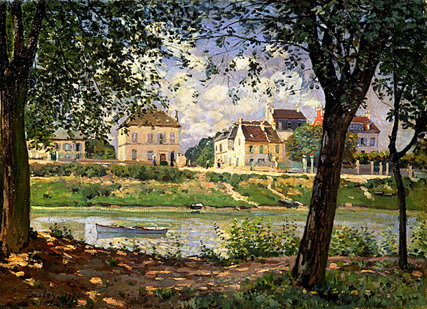 Villeneuve-la-Garenne, 1872, Alfred Sisley, Saint-Pétersbourg, Musée de l'Ermitage