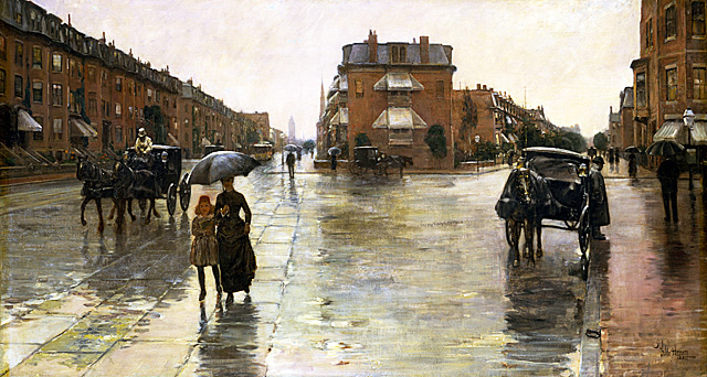 Día lluvioso, Boston, 1885, Childe Hassam
