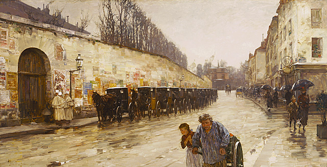 Une averse rue Bonaparte, 1887, Childe Hassam