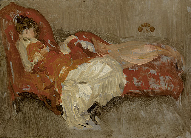 Nota en rojo: la siesta, c. 1884, James McNeill Whistler