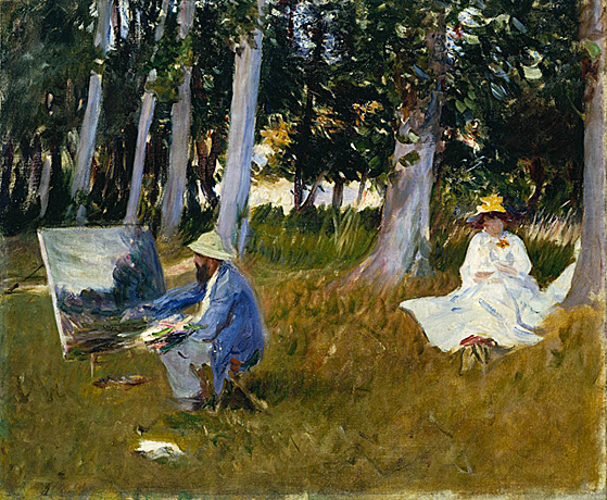 Claude Monet pintando, c. 1887, John Singer Sargent