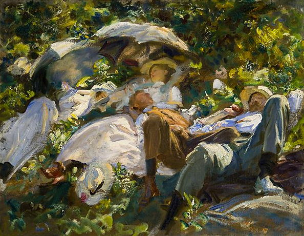 Grupo con sombrillas (Siesta), 1904, John Singer Sargent