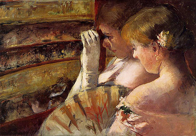 Dans la loge, 1879, Mary Cassatt, Philadelphie Museum of Art.