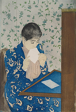 La lettre, 1890-1891, Mary Cassatt, Chicago, The Art Institute