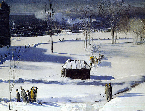 Blue Snow, The Battery Park, 1910, George Bellows