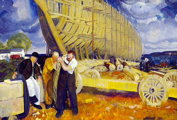 Builders of Ships / The Rope, 1916, George Bellows