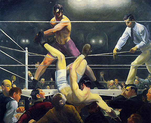 Dempsey et Firpo, 1923, George Bellows