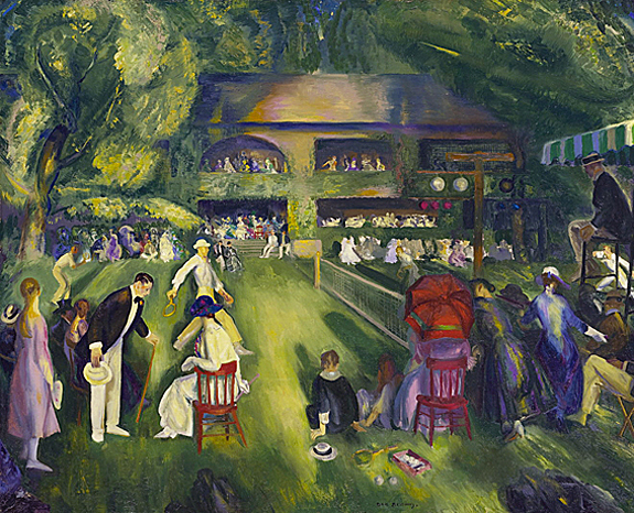 Tennis at Newport, 1920, George Bellows