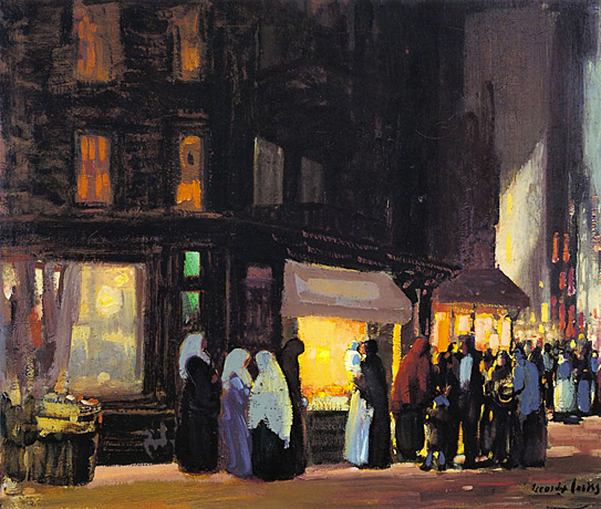 Bleecker and Carmine Streets, vers 1905, George Luks