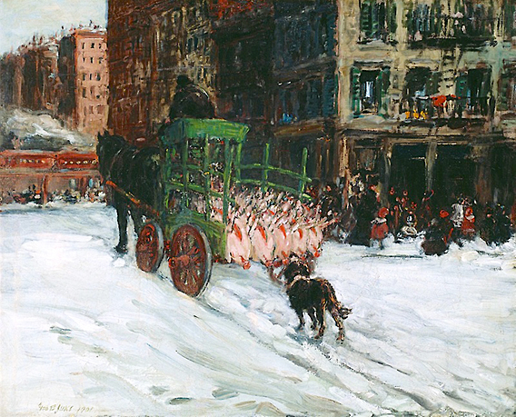 The Butcher's Cart, 1901, George Luks