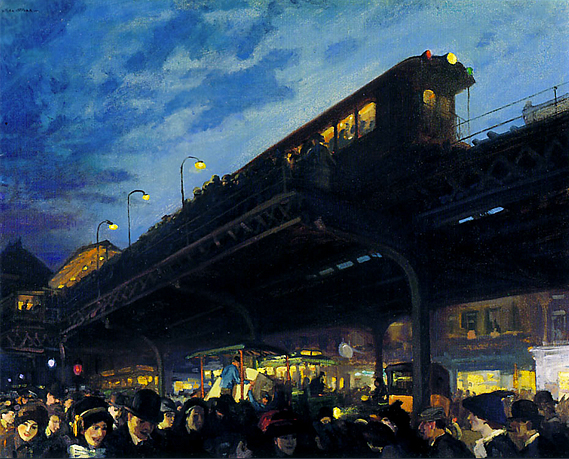 Six O'Clock, winter, 1912, John Sloan