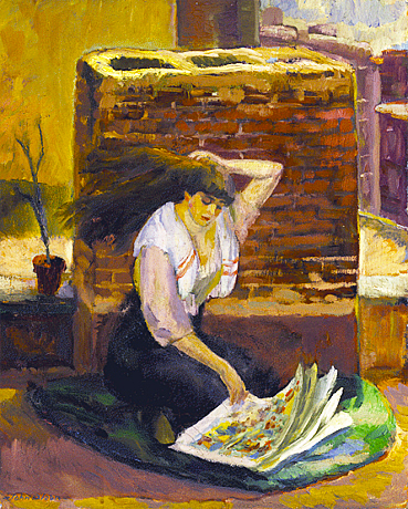 Le Journal du dimanche sur le toit, 1918, John Sloan