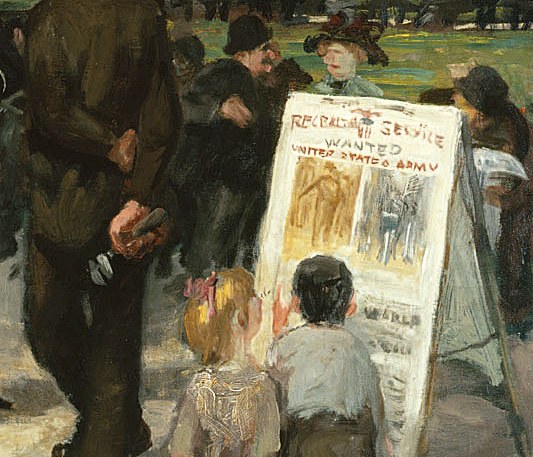Recruiting in Union Square, 1909, John Sloan