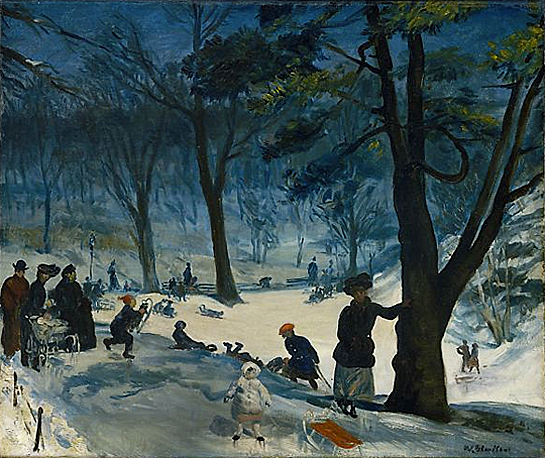 Central Park, Winter, 1905, William Glackens