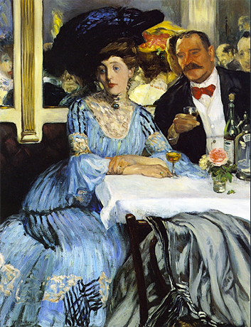 At Mouquin’s, 1905, William Glackens