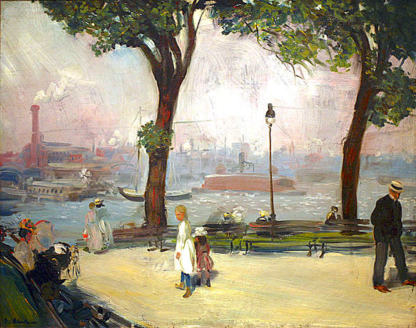 East River Park, 1902, William Glackens