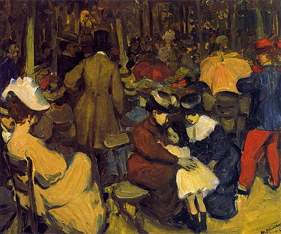 Figures in a park, Paris, 1895, William Glackens