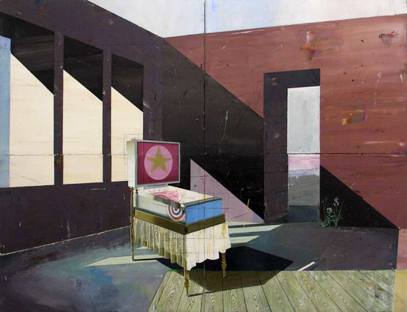Automat, 2004, Matthias Weischer, Collection privée. Automat, 2004, Matthias Weischer, Collection privée.