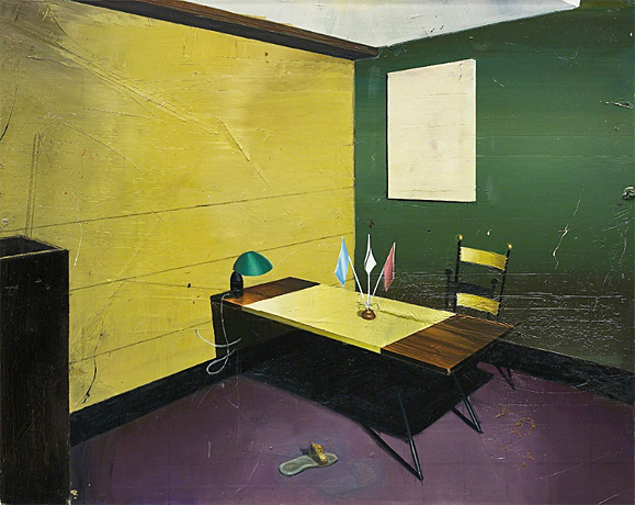 Schreibtisch (bureau), 2004, Matthias Weischer