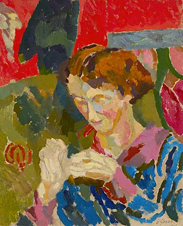 Mujer cosiendo, 1916, Duncan Grant, Colección particular.