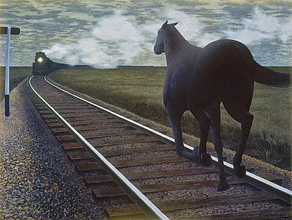 Horse and Train, 1954, Alex Colville